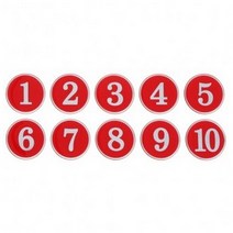 아트사인 에폭시 번호판 (빨강) 1150 표지판 숫자판 원형 숫자, 171~180