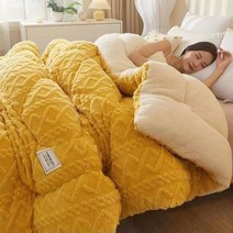 워셔블양모이불 겨울양모이불 겨울이불 거위털 두꺼운 이불 캐시미어 겨울에 매우 따뜻한 양면 벨벳 두껍고, J_180x220cm 4kg