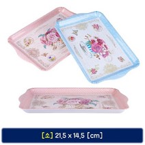 직사각 멜라민 약21.5x14.5cm 쟁반-소 1p, 핑크, 쿠팡 본상품선택