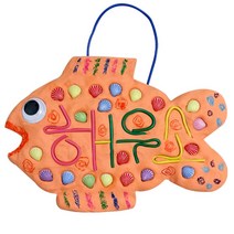 점토물고기벽걸이만들기 이름표 입학 테라 점토 가족 문패 졸업