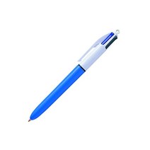 BIC 4색 볼펜 1.0mm 4CM DBLU 블루