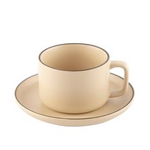 [오제이] 카페 림커피잔 250ml(크림) / 원두커피 드립커피 카페커피잔 카페라떼