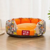 강아지 드라이룸 개를위한 Thicken Dog Kennel 애완 동물 침대 대형 고양이 집 개 강아지 제품 쿠션 매트 L, 02 orange_01 40cm
