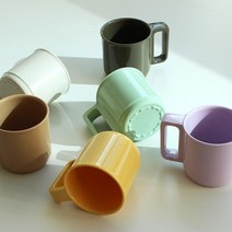 카라멜샵 멜라민 무드 머그컵 6color 멜라민 컵 캠핑컵, 치즈 옐로우, 1개