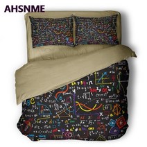 특이한 호텔 침대 이불세트 침구 럭셔리 고급 수학 계산의 ahsnme 초안 커버 색상 클래스 계산 노트 디자인 사용자 정의