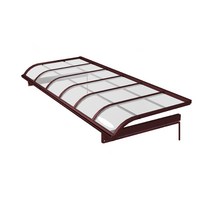 조립식 맞춤 테라스 썬룸 파고라 옥상 루프탑 차양막, 브라운 알루미늄 합금 + 3mm 브라운 보드