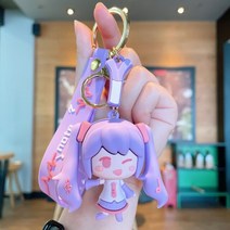 하츠네 미쿠 매력 키체인 커플 자동차 가방 키링 펜던트 애니메이션 3D 에폭시 귀여운 인형 액세서리 어린이 장난감 선물 정품 신제품