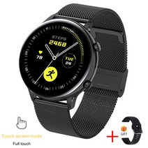 웨어러블 스마트워치 Xaiomi ECG PPG 스마트 워치 여성 BT 전화 Smartwatch 혈압 스포츠 피트니스 Tracke F, 08 Mesh Belt Black