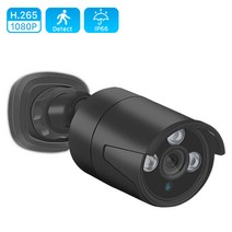 영어 설명서 1080P H.265 안전 IP 카메라 POE 2MP 옥외 방수 IP66 폐쇄 텔레비전 카메라 P2P 영상 감시 가정 안전 48V POE 카메라, 1080P（PoE 48V）, 6mm