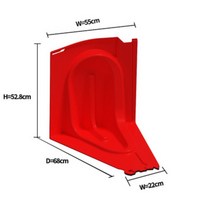 플라스틱 차수판 차수막 조립식 차수벽 물막이 울타리 L자형 펜스, 1개