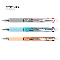 마이펜 유성펜 마이볼 3색 0.7mm 피치 12개입, 블루