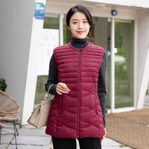 엄마옷 모슬린 웰론 하프 패딩 조끼 VE210009마담 미시옷 50대 중년여성의류 60대 엄마옷 빅사이즈 할머니옷 여성옷
