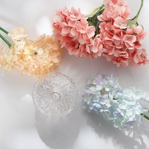 라이트앤 수국 조화 꽃, 수국 작은송이 - 블루