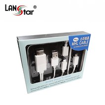 랜스타 LS-MHL519-2M3D 모바일 MHL케이블 삼성갤럭시S2 S3 겸용 2M, 상세페이지 참조