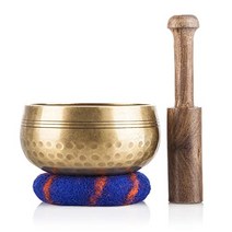 Ohm Store에서 만든 티베트 노래 그릇 — 요가 차크라 치유 마음챙김 스트레스 해소를 위해 네팔에서 손수 만든 명상 소리 그릇, Bronze