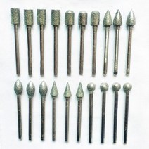 연마재 20 pcs 3mm x 6mm 연마 다이아몬드 그라인딩 휠 dremel 도구 burs 비트 디스크 파일 화강암 돌 유리, [01] 10pcsTaoZHuang