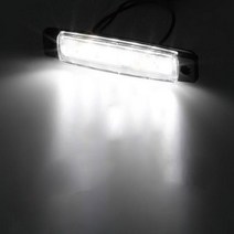 자동차 외부 조명 LED 12V/24V 6 SMD LED 자동 자동차 버스 트럭 트럭 사이드 마커 표시등 낮은 트레일러 후면 경고 램프|자동차 조명 어셈블리|, White, 24V, 1개
