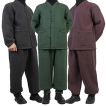 [남성겨울법복바지] 겨울 남자 개량한복 법복 저고리+바지 SET 기모 3가지색상 다동누비세트