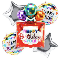 파티팡 원팩 생일은박풍선 풍선선물 레드 부케 5p 세트, 혼합색상, 3세트