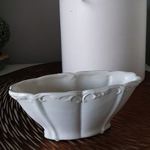 센터피스 화병 세라믹 조개 화기 17x7cm
