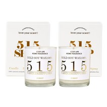 515샵 베스트 아로마 소이캔들 5oz 1+1, 화이트머스크