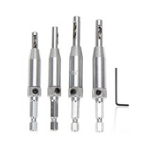 센터 드릴 비트 세트 셀프 센터링 힌지 탭퍼 코어 홀 펀처 5/64 '7/64 '9/64 '11/64 '드릴 비트 및 16 진수, 다른, 1개