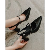 여성 스트랩 샌들힐 발목스트랩샌들 7cm 통급 힐 디자인