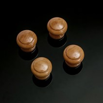 라이프랩 원형 가구 손잡이 싱크대 장식장 책장 장롱 옷장 붙박이장 나무 원목 우드 손잡이 4P