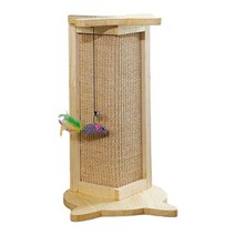 ST SHOP 크리 에이 티브 고양이 스크래치 보드 애완 동물 새끼 고양이 Coner Scratcher 매달려 고양이 장난감 가구 보호대, 사이잘삼나무, 옐로우 엘