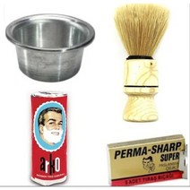 면도기 Arko Barber Shaving Soap 75 G Cup Brush Permasharp Razor 539li
