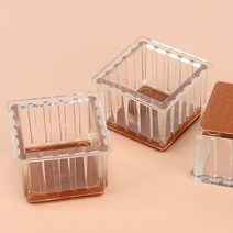 4P 투명 사각 펠트 의자캡 적정 36MM 논슬립바닥재 미끄럼방지매트, 적정 31mm