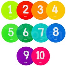 실내체육 신체놀이 지름30cm 원형 숫자판10p 징검다리 키즈 보육시설 학교 8살 1학년