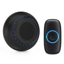 차임 무선초인종 도어벨 Corui M523 New Electronic Doorbell Wireless Intelligent Home Pager Distance W, 01 Black