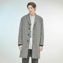 [앤듀] 남성 글랜체크 코트(O191CT120P)