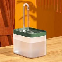 고양이 물 분수 자동 필터 USB 전기 음소거 고양이 술꾼 그릇 고양이를 위한 재순환 여과 음주기 애완 동물 물 디스펜서 15l, Green white+EU Plug
