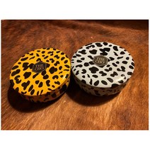 [더초] 레오파드 틴케이스 캔들 550ml 오픈선물 집들이선물 향기 발향좋은 초, 향:다우니 / 컬러:옐로우