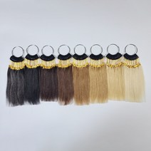 염색 헤어피스 100인모 8색상 컬러연습 탈색 염색테스트 헤어컬러링 피스, 30pcs_3레벨