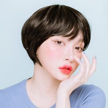 프리티레이디 자연스러운 정수리 볼륨업 숏단발 짧은머리 여자 통가발 전체가발 지니, 6리얼브라운