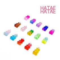 하태하태 투톤하리보 젤리하리보 아크릴 펜던트 15색 젤리곰 미니곰 참 홀더 곰돌이 공예 키홀더 키링 재료 만들기, 03.핑크퍼플 투톤