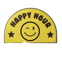 포유 현관 매장 출입구 해피 반원 스마일 코일 대형 발매트, 해피 반원 스마일 코일 발매트(50x80), 해피아워