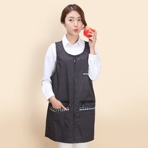 한성실업 물방울 조끼 방수 앞치마, FREE, 블랙