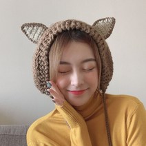 큐티 니트 귀도리 겨울 여자 패션귀도리