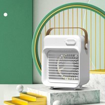 무시동에어컨 캠핑콘 화물차 휴대용 미니 에어 쿨러 에어컨 아웃도어 소형 휴대폰 홀더 스프레이 전기, 없음, 2400mAh-white
