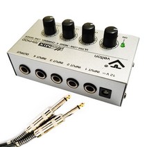MH400 마이크분배기 마이크믹서 4채널 마이크 스플리터 더웨이브스토어, MH400분배기+12V어댑터