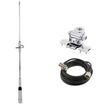 Booyoo NL-770S 듀얼 밴드 안테나 + RB-400 안테나 마운트 + RG-58U 5M 동축 케이블 모바일 자동차 CB 라디오, type0