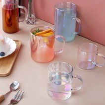DR 16심플 레인보우 유리 머그컵 5size 찻잔 커피잔.리빙톡톡, 190ml