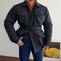 남자 바버 사파리 야상 패딩 필드 자켓