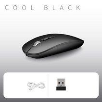 레이저 무선 마우스 충전식 인체 공학적 휴대용 자동 컴퓨터 노트북 용 2.4g android windows mac, 검은색