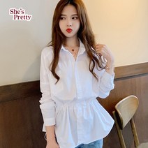 [쉬즈프리티] 마리앙 허리셔링 블라우스