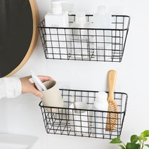 구디푸디 부착식 와이어 수납 바스켓, 블랙